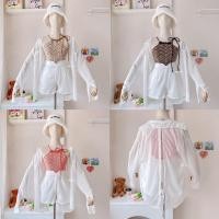 ราคา เซตหน้าร้อน แบบน่ารัก เซต3ชิ้น เสื้อถัก กางเกง เสื้อคลุม (22839501835)