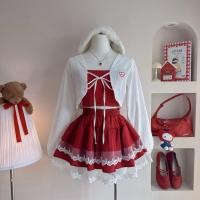 ราคา มีแยกขาย ชุดตรีมคริสต์มาส cindy look คลุม เกาะอก กระโปรง โทนแดง น่ารักกกก (51201137042)