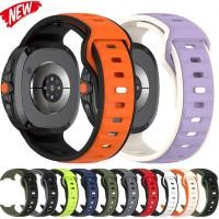 ราคา สายรัดกีฬาสําหรับ samsung Galaxy watch 8 8 classic two tone ยืดหยุ่นซิลิโคนสําหรับ Galaxy watch8 40 44 มม อุปกรณ์เสริมสมาร์ทวอทช์ (42274137001)