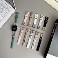 ราคา Kitty cat สายซิลิโคนสําหรับ A pple นาฬิกา Ultra huawei fit3 4 4pro huawei band8 9 10 redmi นาฬิกา 4 5 miband 8 9 10 samsung galaxy 4 5 6 7 40 มม 44 มม samsung fit 3 เพชร Band (40352145179)