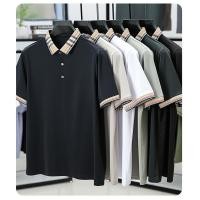 ราคา เสื้อยืดฤดูร้อนรูปแบบใหม่ผ้าไหมน้ําแข็งครึ่งแขนเสื้อโปโล 2025 แฟชั่นฤดูร้อนของผู้ชายวัยกลางคนหนุ่มปกเสื้อยืดแขนสั้น (42400876785)