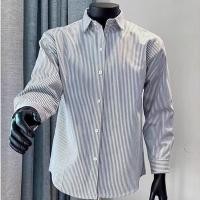 ราคา เสื้อเชิ้ตแขนยาวลายแนวตั้ง สไตล์เกาหลีสมัยใหม่ สีเทาและสีขาว สำหรับฤดูใบไม้ผลิและฤดูใบไม้ร่วง (50300383003)