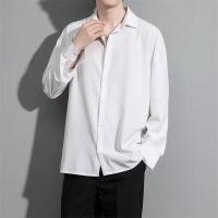 ราคา เสื้อแขนยาวผู้ชายทำจากผ้าไหมน้ำแข็ง บางและสบาย สไตล์ฤดูร้อน (50300271989)