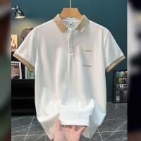 ราคา ฤดูร้อนเสื้อโปโลผู้ชายสีทึบแขนสั้นหลวมประเภทปักปักยอดนิยมสวมใส่ทุกวันเสื้อผ้าผู้ชาย (46451203124)