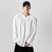 ราคา เสื้อเชิ้ตแขนยาวสำหรับผู้ชาย เหมาะสำหรับฤดูใบไม้ร่วง สีดำและขาว ไซส์ M ถึง 3XL (54100078226)