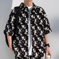 ราคา T อินเทรนด์สไตล์ญี่ปุ่นสไตล์ใหม่แฟชั่น All Match Lazy No แบรนด์เกาหลีรุ่น Slim fit ผีเสื้อพิมพ์เสื้อแขนสั้นผ้าม่าน (45001252665)