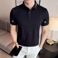 ราคา 2025 เสื้อเชิ้ตผู้ชายเสื้อยืดคอปกแขนสั้น POLO Street Wear Mens Wear Slim fit สีทึบทั้งหมด (29092357059)