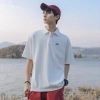 ราคา เสื้อโปโลผู้ชายแขนสั้นฤดูร้อนสไตล์ใหม่สไตล์ญี่ปุ่นอินเทรนด์ปกแขนสั้นเสื้อยืดวัยรุ่นผ้าฝ้ายแท้บางพอดีด้านบนเสื้อผ้า เค (53551182939)