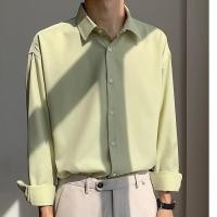 ราคา เสื้อเชิ้ตแขนยาวผู้ชาย สีทึบ สไตล์Slim สตรีทแวร์แบบเกาหลี (40075944887)