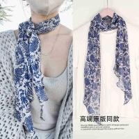 ราคา ผ้าพันคอผ้าไหม Porcelain Silk สีฟ้าสีขาว ดีไซน์ใหม่สำหรับฤดูใบไม้ผลิและฤดูร้อน ให้ความรู้สึกหรูหราและเข้าได้กับทุกลุค (28492546860)