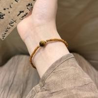 ราคา 2025 ปีงูหินธรรมชาติมะกอกสร้อยข้อมือไม้ไผ่ขนาดเล็กจับคู่สีเหลืองเสือตาหินวงกลมเดียวผู้หญิงสร้อยข้อมือไม้ไผ่ผู้หญิงจุดสินค้า (41015027302)