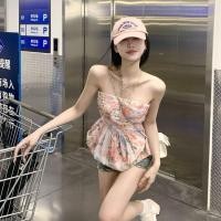 ราคา เสื้อกั๊กเปิดไหล่ลายดอกแซ่บหวาน พร้อมสไตล์ฝรั่งเศส เหมาะสำหรับวันหยุดริมทะเลและปาร์ตี้เล่นพักผ่อนทุกวัน (43917512168)