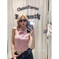 ราคา ลายสก๊อตสีชมพู แขนกุดสายคล้องคอ สไตล์ใหม่สำหรับฤดูร้อน โดปามีน (40157468067)