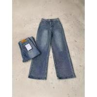 ราคา กางเกงยีนส์ขากว้างเอวสูงสำหรับฤดูร้อนปี 2025 สไตล์ย้อนยุคสีเทาแบบกระบอก (45800770911)