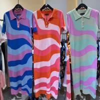 ราคา เดรสยาวคอปกไหมพรมถักนิ้ตติ้ง 627 (27805291239)