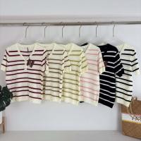 ราคา T869 เสื้อไหมพรมคอวีป้ายNuchyanee (43502985252)