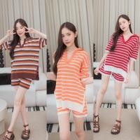 ราคา ชุดเซ็ตเสื้อคอปก กางเกงขาสั้นงานป้ายลายน่ารักๆ451 (18687326143)