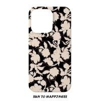 ราคา Creative Art Retroดอกไม้สีดําiPhoneเคสโทรศัพท์เหมาะสําหรับiPhone 13 14 Pro Max 15 Plus XR 8 Plus XR Hard Case 7 Plus XS Maxป้องกันฝุ่น 12 Pro Max 11 Anti Dropกันกระแทก (27401090950)