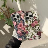 ราคา 2 in 1 Retro Fresh Prosperous ดอกไม้เคสโทรศัพท์ iPhone เข้ากันได้ iPhone 15 15promax 14 14promax 13 13promax xr xsmax 12promax 11promax 11 เคสกันกระแทกเคสแข็ง (29753919795)