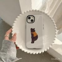 ราคา 2 in 1 สไตล์เกาหลี Simple Lying Bear Apple เคสโทรศัพท์ใช้งานร่วมกับ iPhone 11promax 12promax 13promax 14promax 15promax โทรศัพท์มือถือป้องกันกรณี Scratch proof Dust proof Hard Case (29353921944)