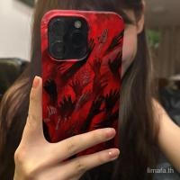 ราคา เคสโทรศัพท์มือถือแบบแข็ง กันกระแทก ลายซีรีส์ร็อค สีแดง สําหรับ iPhone 11PROMAX 12PRO 13PROMAX 14PROMAX 11 12 13 14 15 pro max x xr x xsmax 7 8 plus 14plus 15plus (24614729628)