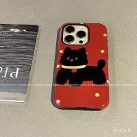 ราคา เคสโทรศัพท์ไอโฟนลายจุดสีดำลายจุดสีเรียบง่ายเหมาะสำหรับ iPhone 14 15 PRO MAX 13PROMAX 13pro 12PROMAX 11PROMAX 12 11 XR 7plus xsmax 8PLUS เคสโทรศัพท์แบบสองในหนึ่งเดียว (27309717193)