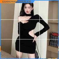 ราคา ชุดเดรสบอดี้คอน แขนยาว คอเฉียง แต่งสายโซ่ ประดับมุก สไตล์เกาหลี สําหรับผู้หญิง (53451347638)