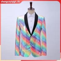 ราคา ชุดสูทแฟชั่น ใหม่ ชุดสูท ปักเลื่อม ลายสมอเรือ ผลไม้ สีเขียว สีรุ้ง สําหรับผู้ชาย ใส่ไปไนท์คลับ A2UX (29763328843)