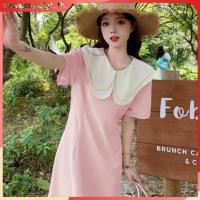 ราคา ชุดเดรสกระโปรงยาว แขนสั้น คอตุ๊กตา เข้ารูป สไตล์ฝรั่งเศส สําหรับสตรี (29421150311)