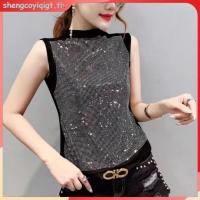 ราคา เสื้อกล้ามแขนกุด ประดับเพชร สไตล์ตะวันตก แฟชั่นฤดูร้อน สําหรับผู้หญิง 2023 (28786393471)