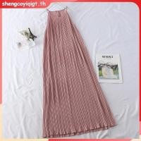 ราคา ชุดเดรสแม็กซี่ยาว แขนกุด จับจีบ ทรงหลวม สไตล์เกาหลี แฟชั่นฤดูร้อน สําหรับผู้หญิง สินค้าพร้อมส่ง (52151114641)