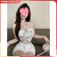 ราคา เสื้อสายเดี่ยวเซ็กซี่ ประดับโบว์ และเพชร แบบรูกลวง เข้ากับทุกการแต่งกาย แฟชั่นสําหรับผู้หญิง (42850364185)