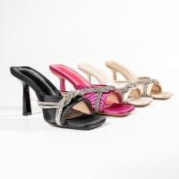 ราคา Mellow co รองเท้าส้นเข็ม ผ้าซาติน สูง 3 5 นิ้วขนาด36 ทรงเปิดหน้าเท้าหัวตัด สายคาดเพชร รุ่น Call Me Camellia 11 3241 (28371166417)