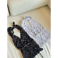 ราคา Charming Top SR25 สีดำค่ะ ใหม่มากค่ะเสื้อผูกคอสม็อคเอวโพกาดอท siristylebkk (26177154065)