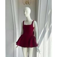 ราคา เดรสติดโบว์โชว์หลังสวยๆสีแดงสวยมากขนาดs (24095229531)