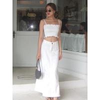 ราคา กระโปรงยาวสีขาวสวยมากผ้านิ่มขนาดs (26202594933)