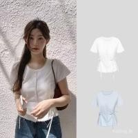 ราคา เสื้อแขนสั้นสไตล์ลูกไม้ฝรั่งเศส สีขาว เอวแคบ สำหรับฤดูร้อนปี 2025 (43319081474)