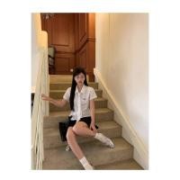 ราคา 2025 เสื้อเชิ้ตแขนสั้นสไตล์ฝรั่งเศสแฟชั่น เสื้อผ้าลายจุดที่หรูหราและเข้ารูป (40353183792)