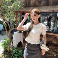 ราคา เสื้อผู้หญิงสไตล์เกาหลี สีขาว แบบตุ๊กตา ดีไซน์เรียบหรู ฟิตหุ่น สำหรับฤดูร้อน (29637830160)