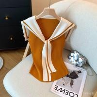 ราคา ชุดเสื้อกั๊กถักสไตล์ฝรั่งเศสสำหรับผู้หญิง แขนกุด ผ้าไหมเย็น แฟชั่นเข้ารูปพอดีตัว เสื้อเบสแบบชอว์ล (42454689263)