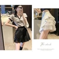 ราคา กระโปรงเอวสูงแบบ Niche สไตล์ A line สีขาว ย่นระบายดี (40856740827)