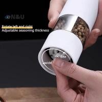 ราคา N U 1 ชิ้นไฟฟ้าอัตโนมัติ Mill Pepper และเครื่องบดเกลือพร้อมไฟ LED ปรับความหยาบเครื่องเทศเครื่องบดครัวทําอาหารเครื่องมือ (48251352899)