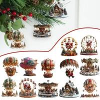 ราคา ชุดเครื่องประดับต้นคริสต์มาส 2D ทรงแบน และล้อ ferris สำหรับตกแต่งเตาผิง หน้าต่าง รถยนต์ ประตู พาร์ตี้ สวน และสนามหญ้า (55850354260)