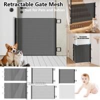 ราคา ชุดตาข่ายประตูแบบพับเก็บได้สําหรับบันได Doorway Safety Screen Barrier ไม่มีเจาะประตูสําหรับสุนัขแมวและทารก ometyth (46550126534)