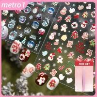 ราคา ของขวัญฟรี ตุ๊กตาหิมะ ถุงเท้ารูปคนขนมปังขิง ลูกแก้วคริสตัลต้นคริสต์มาส ซานตาคลอส เกล็ดหิมะ โบว์ บ้าน สติกเกอร์ติดเล็บฤดูหนาว Wine011 metro1 (54151147453)