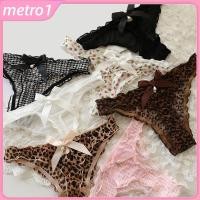 ราคา กางเกงชั้นในจีสตริงลายเสือดาวสำหรับผู้หญิง เนื้อผ้าโปร่งแต่งขอบลูกไม้ ดีไซน์จีสตริงเอวต่ำ สำหรับผู้หญิง metro1 (48600811002)