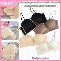 ราคา 1 ชิ้น เสื้อชั้นในแบบไร้โครงหนา 2 ซม สำหรับผู้หญิง หัวเข็มขัดด้านหน้า ป้องกันการหย่อนคล้อย กระดุมซ่อนกันลื่นด้านหน้า หัวเข็มขัด ป้องกันการหย่อนคล้อย เสื้อชั้นในแบบใส่วิ่ง metro1 (43376068509)