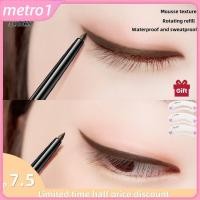 ราคา ของขวัญฟรี ดินสอเขียนคิ้วหมุนอัตโนมัติ กันน้ำและกันเหงื่อ ดินสอเขียนขอบตา สีดำ สีน้ำตาล กาแฟ metro1 (29393318278)