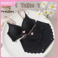 ราคา ชุดชั้นในผ้าไหมน้ำแข็งฤดูร้อนสำหรับผู้หญิง ชุดชั้นในสตรีไร้ตะเข็บ เสื้อชั้นในลูกไม้ดันทรงและกางเกงชั้นในคอวีแบบเปิดหลัง ชุดชั้นใน metro1 (46500786061)