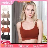 ราคา เสื้อชั้นในกีฬาไร้ตะเข็บสำหรับผู้หญิง Daily Fitness กางเกงชั้นในทรง U Back เสริมฟองน้ำสำหรับคัพ A B เสื้อชั้นในดันทรงกันกระแทกสำหรับโยคะและวิ่ง metro1 (50150714766)